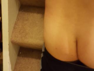 Naked selfies on the stairs 2 of 6