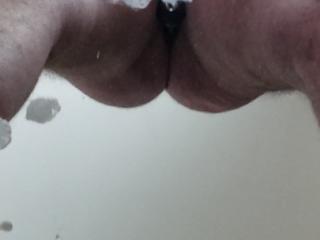 Heated vibrating dildo cockring in ass.