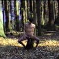 BluttBoy naked in the forest.