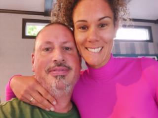 Sheer top with the hubby 5 of 7