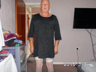 wearing my wifes dress 1 of 8