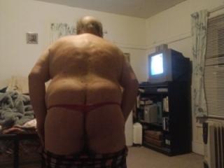 61old crossdressing  in thong and pj bottoms 11 of 16