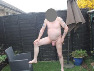 wearing my cock cage outdoors 4 of 7