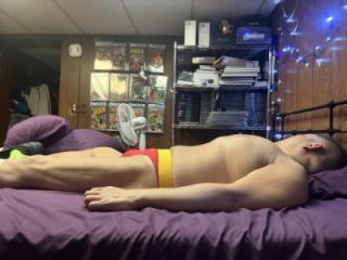 Red bikini with yellow belt. Suck me! 4 of 15