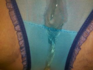 Pretty blue panties... pissed in 3 of 11