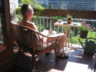 Naked on th balcony 1 of 10