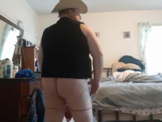 Cowboy hat vest and thong 10 of 13