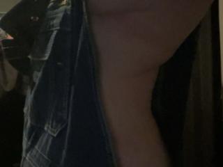 do you prefer my overalls with nothing underneath? 2 of 5