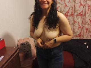 Sonia is posing in doggie style and showing her tits 10 of 18