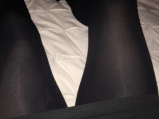 Feeling horny in my tights and white socks 3 of 5