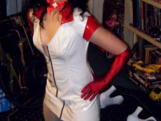 Ready to Suck Your Cock Dry in my PVC Nurse Outfit 5 of 6