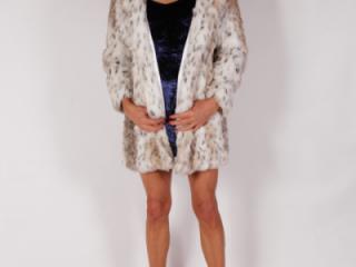 9 Alessia Models Velvet Blue Dress & Fur Coat 2 of 20