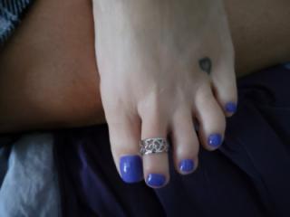 Purple toes pink pussy and clit 5 of 5