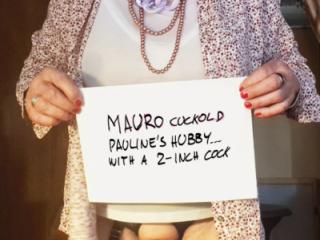 Her breasts are size 105C and my small caged cock 17 of 18