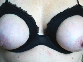Black open nipple bras for your jerking pleasure. 11 of 20