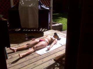 Sun Bathing on my deck 12 of 13
