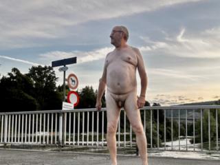 nude on a bridge in baden 2 of 20
