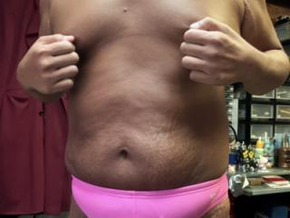 Pink speedo. Would you like to suck me?? 10 of 19