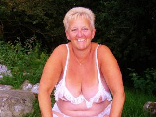 Lorraine posing outside sexy underwear 11 of 20