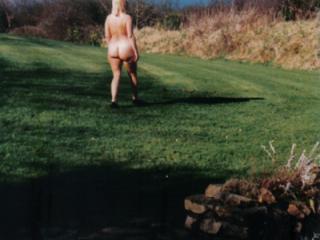 Nude mature photographed by watcher using telephoto lens 2 of 9