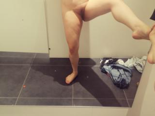 Being Slutty and Naughty in a public changing room 11 of 13