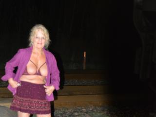 Touring at Night with Tits Out 16 of 20