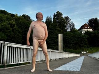 nude on a bridge in baden 10 of 20