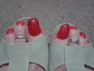 My red toenails 1 of 5