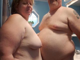 BBW Wife and BHM Husband Posing 9 of 17