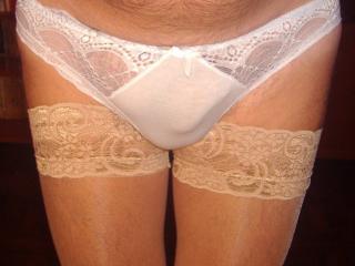 White panties and flesh stockings 4 of 4