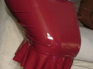 new red pvc skirts