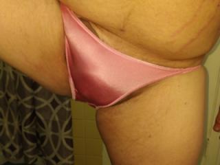 Pink satin panties 1 of 8