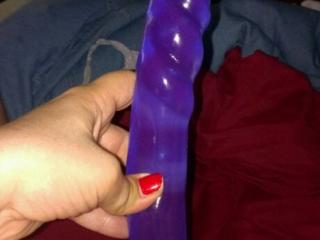 Purple double ended dildo wife seeks girl for the other end of the dildo 11 of 13