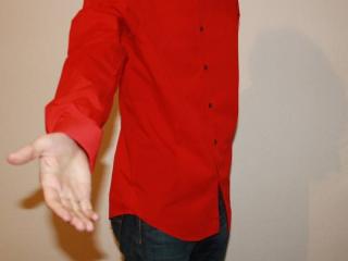 Handsome guy in red shirt