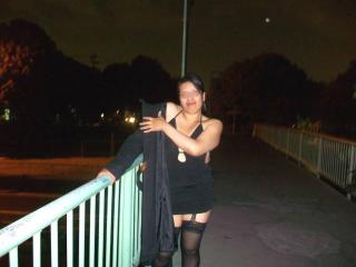 Tere wearing black sexy dress over the bridge 2 of 14
