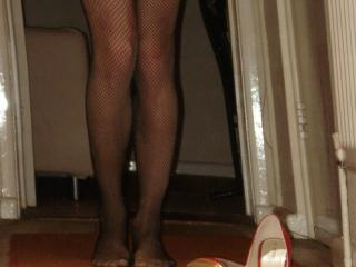 Em's legs in Fishnets and Heels 6 of 8