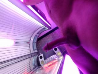 Hard in the tanning bed 3 of 4