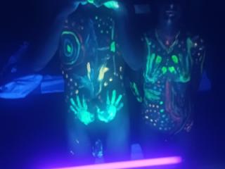 Glow paint fun