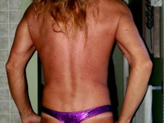 New shiny purple thong 13 of 20