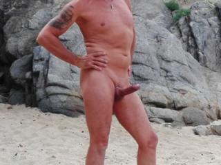 My husband’s beautiful cock on the beach 6 of 6