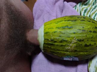 Deepthroating a juicy melon 4 of 7