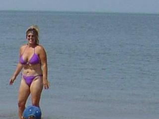natural girl bikini slips on morcambe beach uk 1 of 6