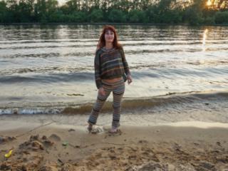 In AKIRA pants near Moscow-river in evening 15 of 20