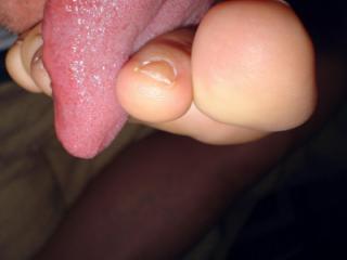 My cucky licked my toes. 5 of 14