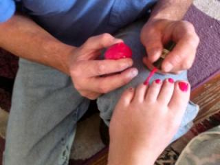 Painting my princesses feet part 1 6 of 10