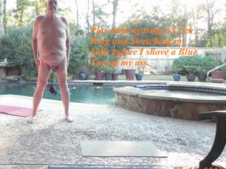 23 Dec 2018 - Afternoon nude playtime on the patio. 3 of 14