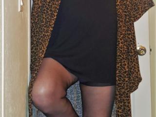 Leopard women in black tights and top 15 of 20