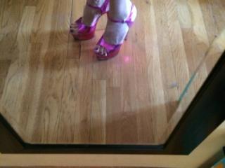 Pink heels and panties 2 of 6