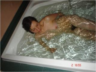 My wife Patricia in the jacuzzi 4 of 20