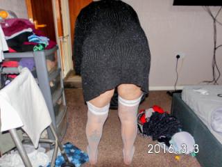 wearing my wifes dress 2 of 8